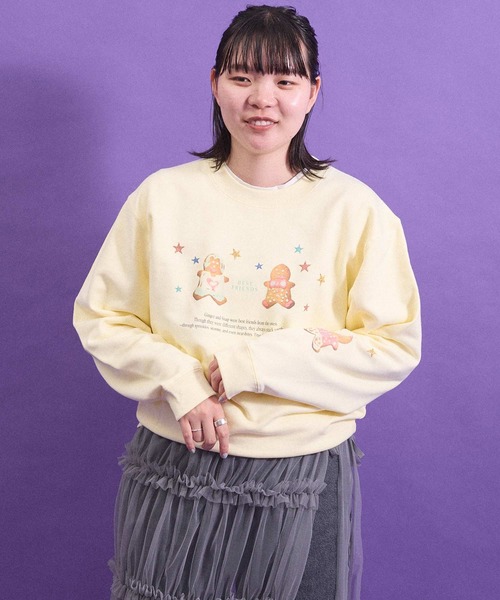 I am I in fact...（アイアムアイインファクト）の「_Gingerboys sweat（Tシャツ/カットソー・レディース・グレー/イエロー・FREE）」の3枚目の写真