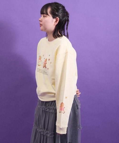 I am I in fact...（アイアムアイインファクト）の「_Gingerboys sweat（Tシャツ/カットソー・レディース・グレー/イエロー・FREE）」の4枚目の写真