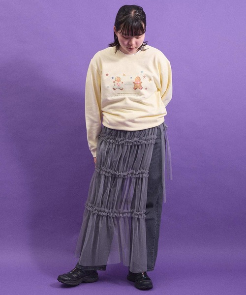 I am I in fact...（アイアムアイインファクト）の「_Gingerboys sweat（Tシャツ/カットソー・レディース・グレー/イエロー・FREE）」の11枚目の写真