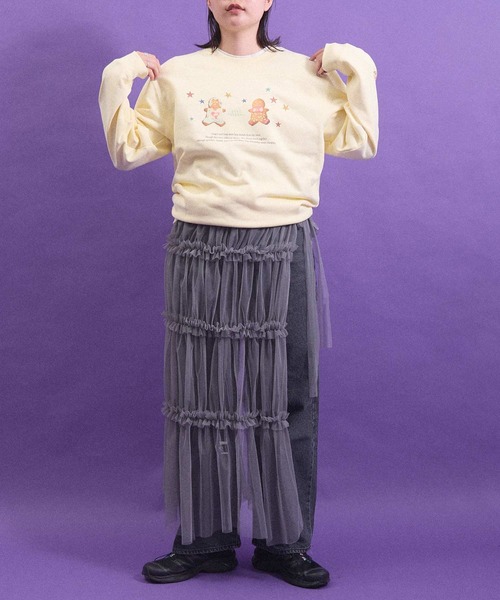 I am I in fact...（アイアムアイインファクト）の「_Gingerboys sweat（Tシャツ/カットソー・レディース・グレー/イエロー・FREE）」の12枚目の写真