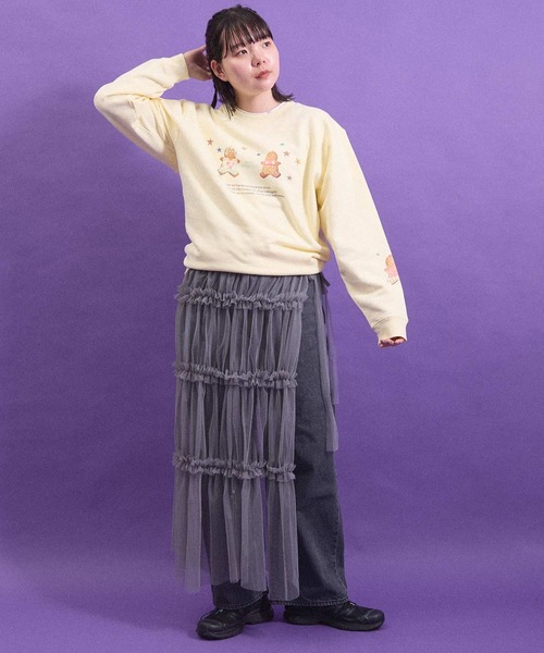 I am I in fact...（アイアムアイインファクト）の「_Gingerboys sweat（Tシャツ/カットソー・レディース・グレー/イエロー・FREE）」の7枚目の写真