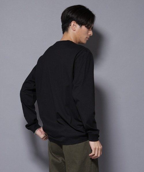 NANO universe（ナノユニバース）の「フェザー エンブロイダリー ロングスリーブTシャツ（Tシャツ/カットソー・メンズ・ホワイト/ブラック・L/M）」の12枚目の写真