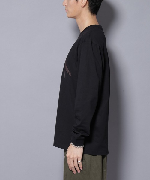 NANO universe（ナノユニバース）の「フェザー エンブロイダリー ロングスリーブTシャツ（Tシャツ/カットソー・メンズ・ホワイト/ブラック・L/M）」の17枚目の写真