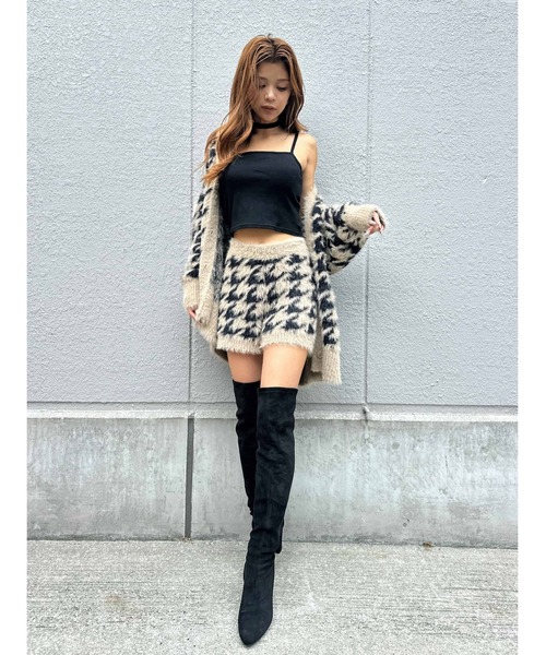 EGOIST（エゴイスト）の「千鳥柄シャギーニットショートパンツ（その他パンツ・レディース・ベージュ/ブラック・FREE）」の11枚目の写真