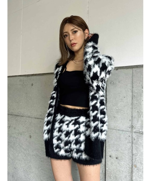 EGOIST（エゴイスト）の「千鳥柄シャギーニットショートパンツ（その他パンツ・レディース・ベージュ/ブラック・FREE）」の12枚目の写真