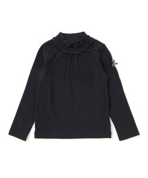 【日本製】ミップスウェードフリルハイネックTシャツ