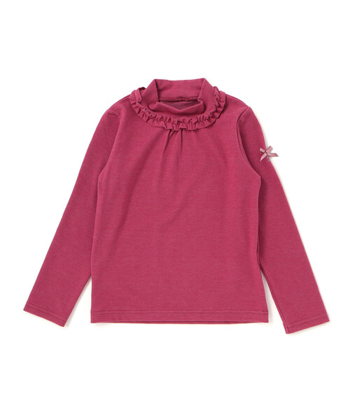 BeBe(ベベ)の「【日本製】ミップスウェードフリルハイネックTシャツ(Tシャツ/カットソー・キッズ・ピンク/ブラック/オフホワイト・120cm/130cm/150cm/110cm/140cm)」の15枚目の写真