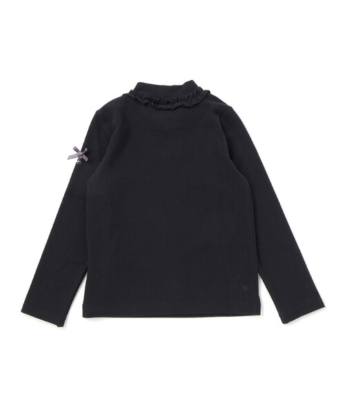 BeBe(ベベ)の「【日本製】ミップスウェードフリルハイネックTシャツ(Tシャツ/カットソー・キッズ・ピンク/ブラック/オフホワイト・120cm/130cm/150cm/110cm/140cm)」の5枚目の写真