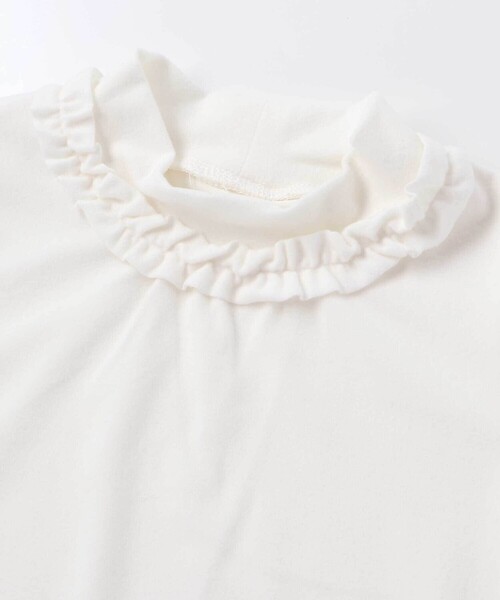 BeBe(ベベ)の「【日本製】ミップスウェードフリルハイネックTシャツ(Tシャツ/カットソー・キッズ・ピンク/ブラック/オフホワイト・120cm/130cm/150cm/110cm/140cm)」の16枚目の写真