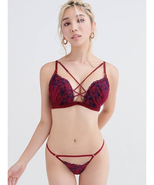 Ravijour(ラヴィジュール)の「グリタリングアリュール トリックリフト(H~Iカップ)(ブラジャー・レディース・ボルドー・H65)」の6枚目の写真