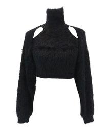 【2点セット】Turtleneck Shaggy Knit Ensemble / タートルネックシャギーニットアンサンブル