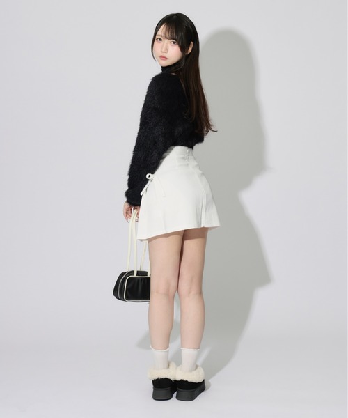 JilLA(ジルア)の「【2点セット】Turtleneck Shaggy Knit Ensemble / タートルネックシャギーニットアンサンブル(ニット/セーター・レディース・ブラック/ホワイト/グレー・FREE)」の14枚目の写真