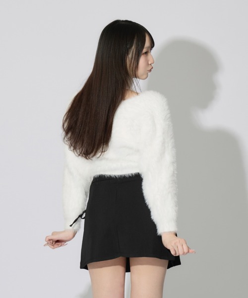 JilLA(ジルア)の「【2点セット】Turtleneck Shaggy Knit Ensemble / タートルネックシャギーニットアンサンブル(ニット/セーター・レディース・ブラック/ホワイト/グレー・FREE)」の6枚目の写真