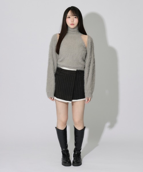 JilLA(ジルア)の「【2点セット】Turtleneck Shaggy Knit Ensemble / タートルネックシャギーニットアンサンブル(ニット/セーター・レディース・ブラック/ホワイト/グレー・FREE)」の18枚目の写真