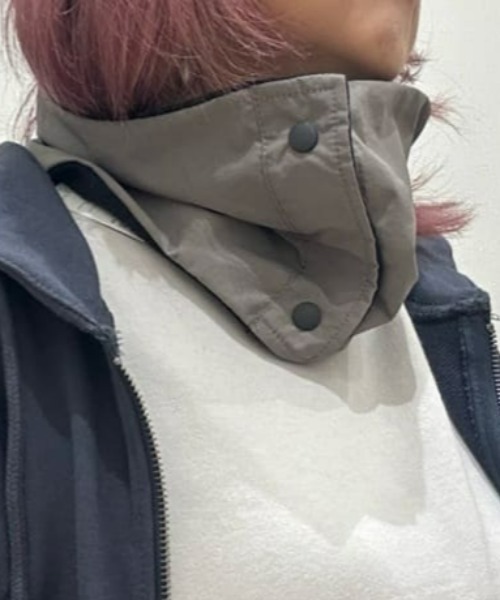 BACK NUMBER(バックナンバー)の「【BACK NUMBER】切替ネックウォーマー(切替デザイン/シンプル/フィット感/冬用)(マフラー・メンズ・ブラック/グレー・フリー)」の9枚目の写真