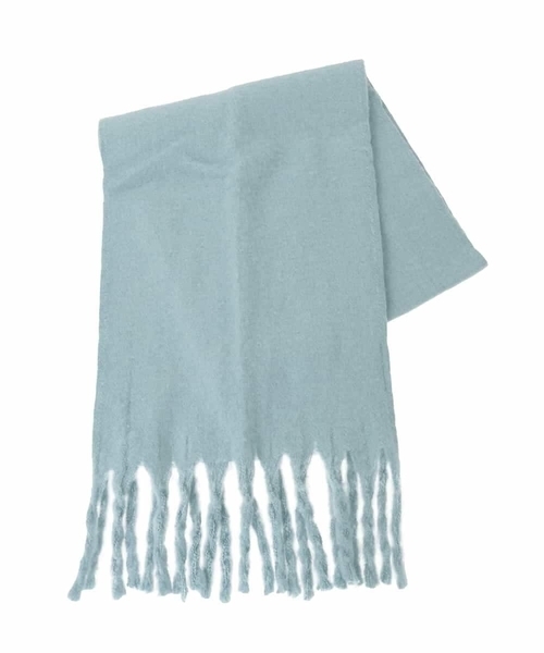 MK MICHEL KLEIN（エムケーミッシェルクラン）の「モチモチストール/洗える（ストール/ショール・レディース・サンドベージュ/ダークインディゴブルー/ホワイト・38）」の4枚目の写真