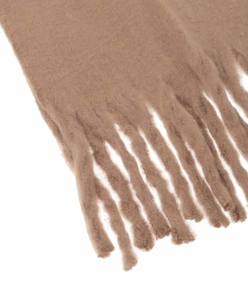 MK MICHEL KLEIN（エムケーミッシェルクラン）の「モチモチストール/洗える（ストール/ショール・レディース・サンドベージュ/ダークインディゴブルー/ホワイト・38）」の8枚目の写真