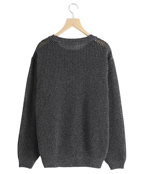 crepuscule（クレプスキュール）の「crepuscule / クレプスキュール：L-G Mesh P/O：2501-004[COR]（ニット/セーター・メンズ・ブラック系その他・2/1）」の7枚目の写真