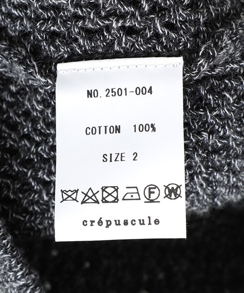 crepuscule（クレプスキュール）の「crepuscule / クレプスキュール：L-G Mesh P/O：2501-004[COR]（ニット/セーター・メンズ・ブラック系その他・2/1）」の5枚目の写真