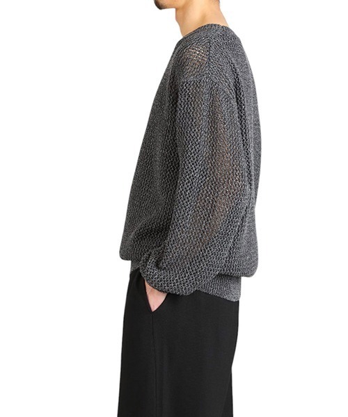 crepuscule（クレプスキュール）の「crepuscule / クレプスキュール：L-G Mesh P/O：2501-004[COR]（ニット/セーター・メンズ・ブラック系その他・2/1）」の3枚目の写真
