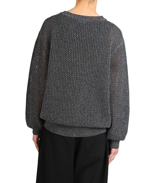 crepuscule（クレプスキュール）の「crepuscule / クレプスキュール：L-G Mesh P/O：2501-004[COR]（ニット/セーター・メンズ・ブラック系その他・2/1）」の2枚目の写真