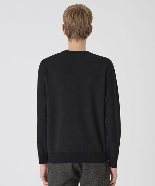 BLACK LABEL CRESTBRIDGE(ブラックレーベル・クレストブリッジ)の「パッチワーククレストブリッジチェックニット(ニット/セーター・メンズ・ベージュ系その他3/ブラック・L/M/XL)」の5枚目の写真