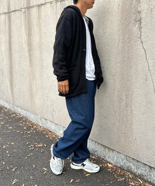 VENCEEXCHANGE（ヴァンスエクスチェンジ）の「裏ボアフリースニットフード付カーディガン（カーディガン/ボレロ・メンズ・ブラック/ブラウン/ベージュ・L/S/M/LL）」の8枚目の写真