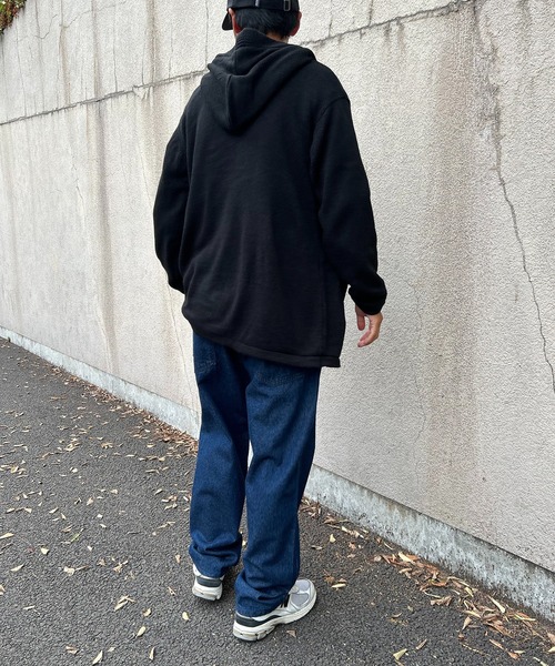 VENCEEXCHANGE（ヴァンスエクスチェンジ）の「裏ボアフリースニットフード付カーディガン（カーディガン/ボレロ・メンズ・ブラック/ブラウン/ベージュ・L/S/M/LL）」の9枚目の写真