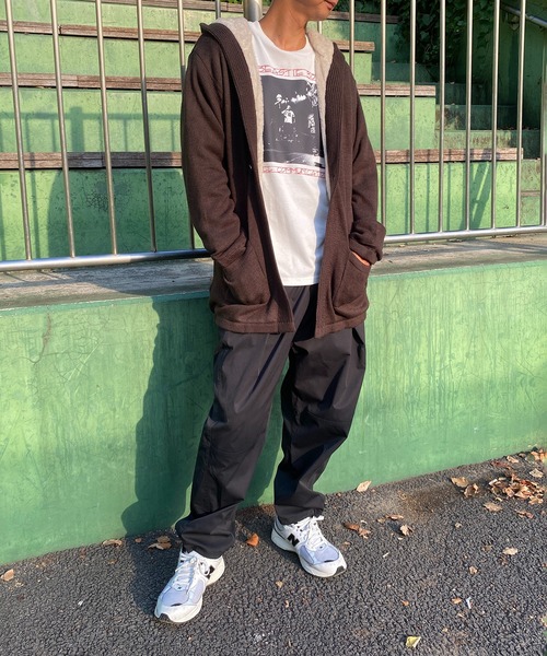 VENCEEXCHANGE（ヴァンスエクスチェンジ）の「裏ボアフリースニットフード付カーディガン（カーディガン/ボレロ・メンズ・ブラック/ブラウン/ベージュ・L/S/M/LL）」の11枚目の写真