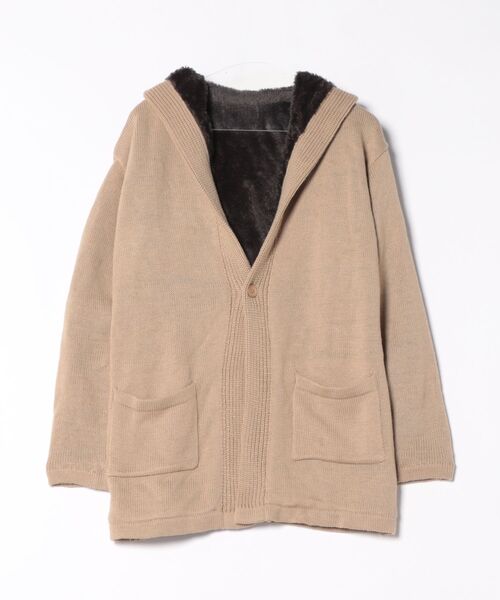 VENCEEXCHANGE（ヴァンスエクスチェンジ）の「裏ボアフリースニットフード付カーディガン（カーディガン/ボレロ・メンズ・ブラック/ブラウン/ベージュ・L/S/M/LL）」の21枚目の写真