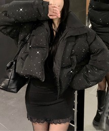 AMAJI（アマジ）の「キルティング中綿ビジューダウンジャケット（ダウンジャケット/コート）」