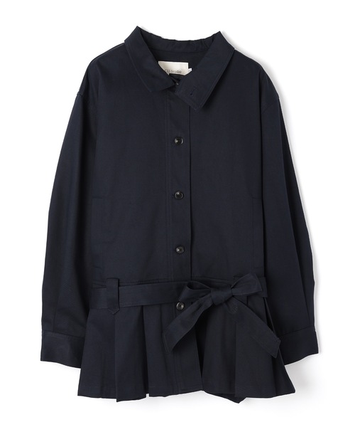 M DOLLY(エムドリー)の「soutien collar gemma pleats coat/ステンカラーリボンプリーツコート(ステンカラーコート・レディース・ネイビー/ベージュ・FREE)」の11枚目の写真