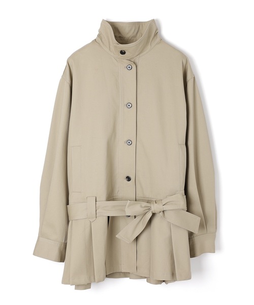 M DOLLY(エムドリー)の「soutien collar gemma pleats coat/ステンカラーリボンプリーツコート(ステンカラーコート・レディース・ネイビー/ベージュ・FREE)」の13枚目の写真