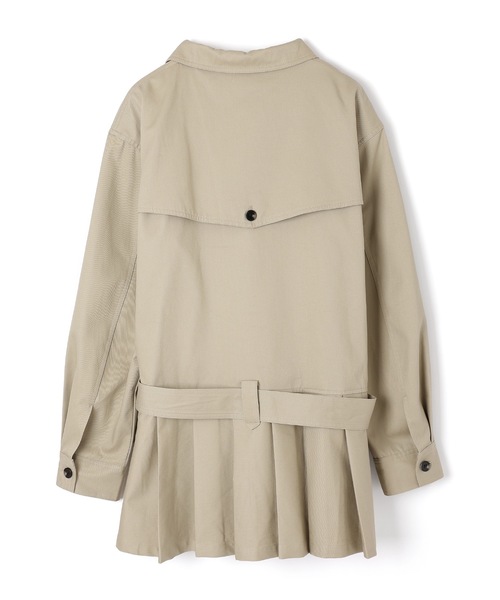 M DOLLY(エムドリー)の「soutien collar gemma pleats coat/ステンカラーリボンプリーツコート(ステンカラーコート・レディース・ネイビー/ベージュ・FREE)」の14枚目の写真