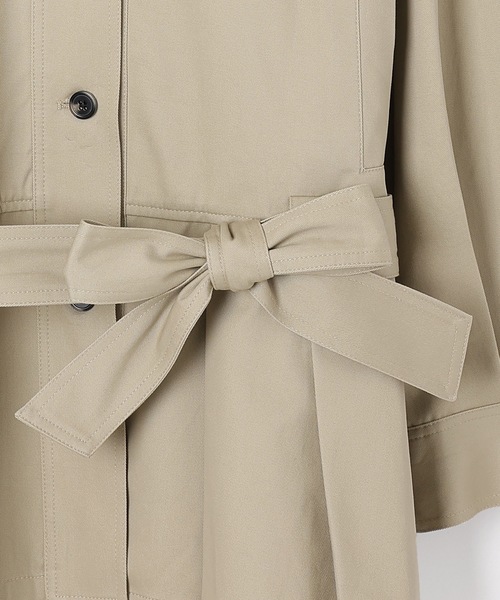 M DOLLY(エムドリー)の「soutien collar gemma pleats coat/ステンカラーリボンプリーツコート(ステンカラーコート・レディース・ネイビー/ベージュ・FREE)」の16枚目の写真