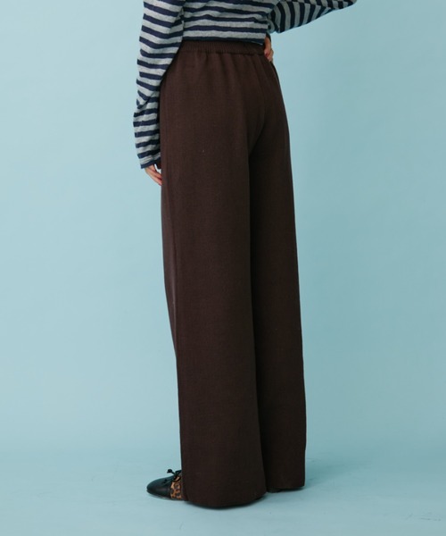 FUULLY STUDIO（フーリィーステューディオ）の「ニットワイドパンツ（その他パンツ・レディース・アイボリー/ダークネイビー/ブラウン・FREE）」の22枚目の写真
