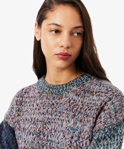 LACOSTE(ラコステ)の「ハイネックミックスカラークレイジーパターン ウールニットセーター(ニット/セーター・レディース・マルチ・36/38)」の5枚目の写真