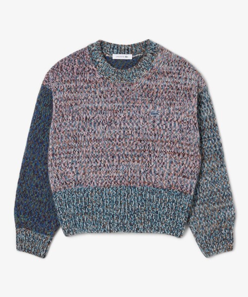LACOSTE(ラコステ)の「ハイネックミックスカラークレイジーパターン ウールニットセーター(ニット/セーター・レディース・マルチ・36/38)」の2枚目の写真