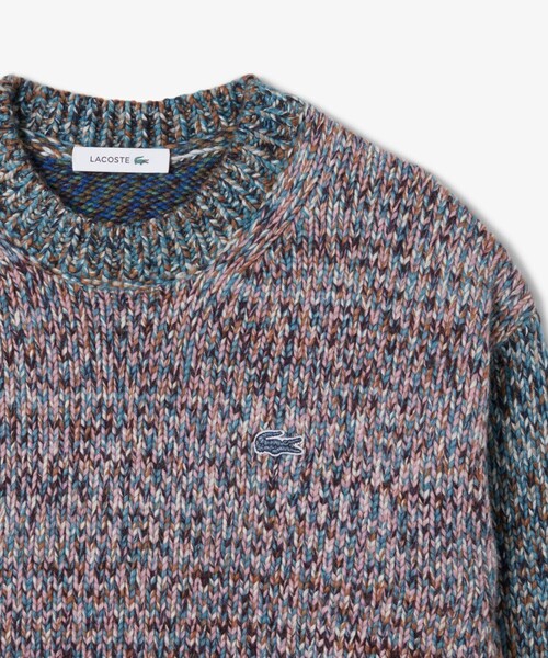 LACOSTE(ラコステ)の「ハイネックミックスカラークレイジーパターン ウールニットセーター(ニット/セーター・レディース・マルチ・36/38)」の3枚目の写真