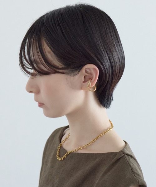 ciite' surgical stainless(シーテサージカルステンレス)の「【 金属アレルギー対応 】ニュアンスデザイン イヤーカフ サージカルステンレス(片耳用)(イヤーカフ・レディース・シルバー/ゴールド・FREE)」の17枚目の写真