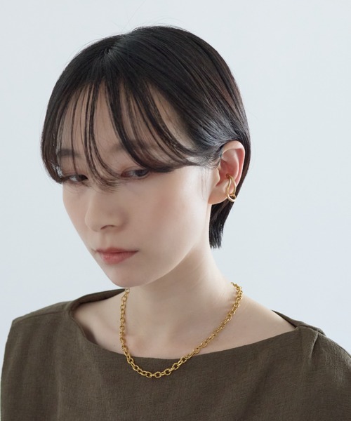 ciite' surgical stainless(シーテサージカルステンレス)の「【 金属アレルギー対応 】ニュアンスデザイン イヤーカフ サージカルステンレス(片耳用)(イヤーカフ・レディース・シルバー/ゴールド・FREE)」の19枚目の写真