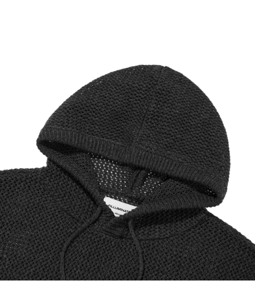 F.ILLUMINATE(フィルミネイト)の「シンボルメッシュフードニット-チャコール(ニット/セーター・レディース・その他・SMALL/MEDIUM/LARGE)」の7枚目の写真