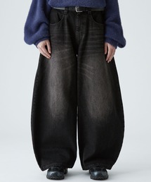 VELNUS(�x���i�X)�́yVELNUS�z�y12oz�zVintage Design Curved Wide Denim Pants/���B���e�[�W�f�U�C�� �J�[�u���C�h�f�j���p���c(�f�j���p���c)