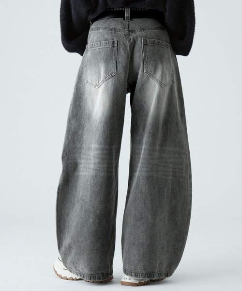 VELNUS(ベルナス)の「【VELNUS】【12oz】Vintage Design Curved Wide Denim Pants/ヴィンテージデザイン カーブワイドデニムパンツ(デニムパンツ・メンズ・ブラック/グレー/ブルー・M/S/L)」の6枚目の写真