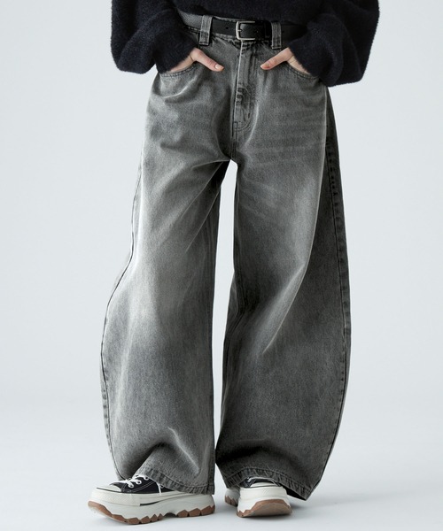 VELNUS(ベルナス)の「【VELNUS】【12oz】Vintage Design Curved Wide Denim Pants/ヴィンテージデザイン カーブワイドデニムパンツ(デニムパンツ・メンズ・ブラック/グレー/ブルー・M/S/L)」の8枚目の写真