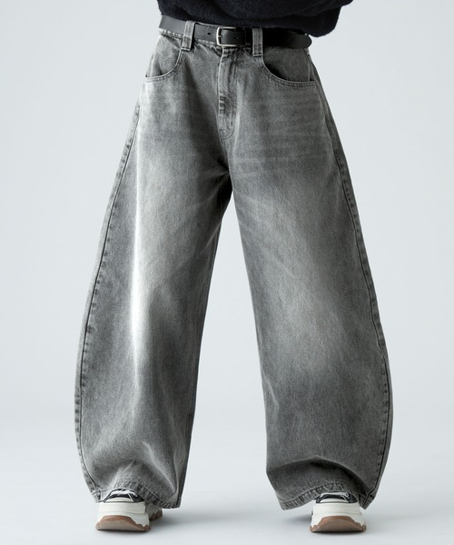 VELNUS(ベルナス)の「【VELNUS】【12oz】Vintage Design Curved Wide Denim Pants/ヴィンテージデザイン カーブワイドデニムパンツ(デニムパンツ・メンズ・ブラック/グレー/ブルー・M/S/L)」の9枚目の写真