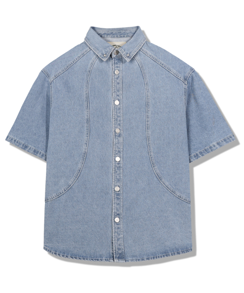 GUBIN（グビン）の「[シーズンオフ] ラインポイントデニム半袖シャツ（シャツ/ブラウス・レディース・その他・LARGE/SMALL/MEDIUM）」の12枚目の写真