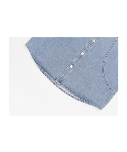 GUBIN（グビン）の「[シーズンオフ] ラインポイントデニム半袖シャツ（シャツ/ブラウス・レディース・その他・LARGE/SMALL/MEDIUM）」の5枚目の写真