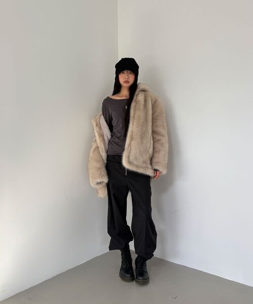 MILLO WOMEN（ミロウーマン）の「ジッパーワイドトラウザー [ブラック]（スラックス・レディース・その他・SMALL/MEDIUM）」の8枚目の写真