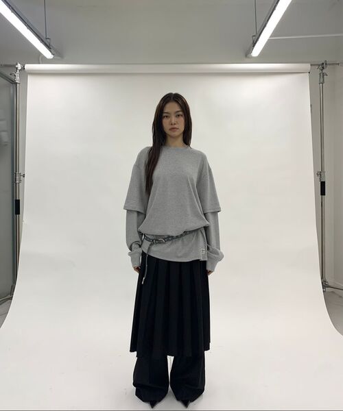 MILLO WOMEN（ミロウーマン）の「ジッパーワイドトラウザー [ブラック]（スラックス・レディース・その他・SMALL/MEDIUM）」の2枚目の写真